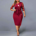 Women’s Plus Size Sequin Mesh Bodycon Dress