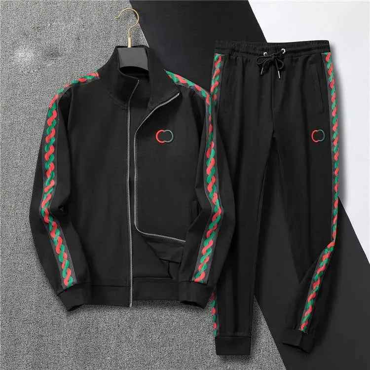 Men’s Color Block Sports Tracksuit Set