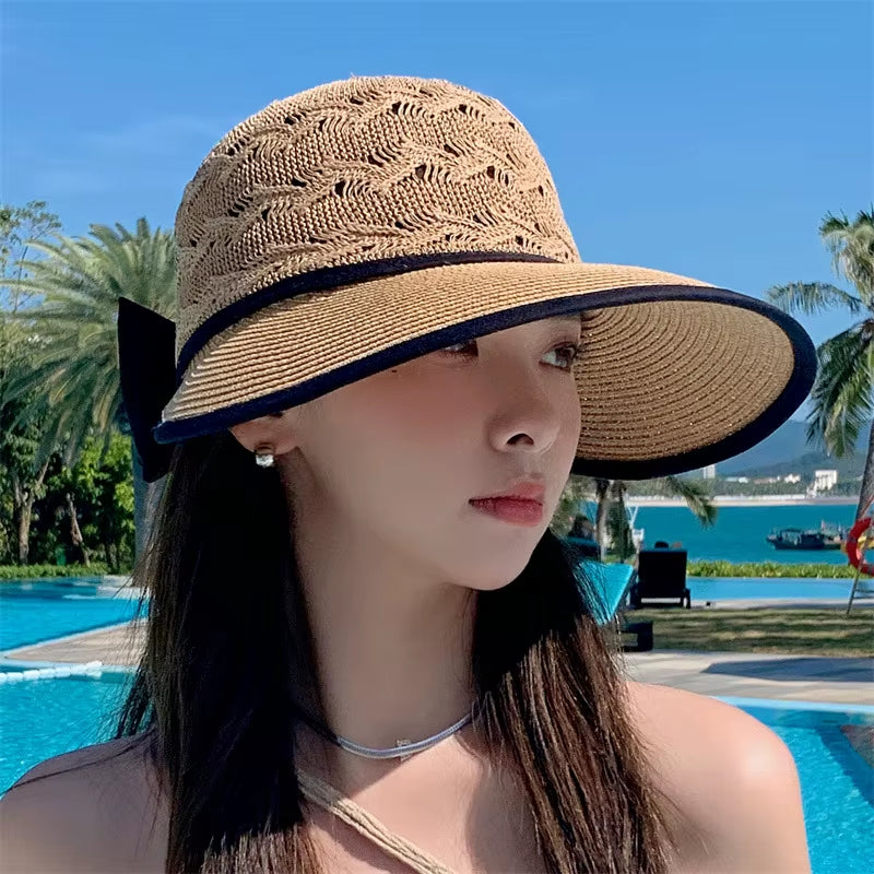Women's Wide Brim Straw Sun Hat