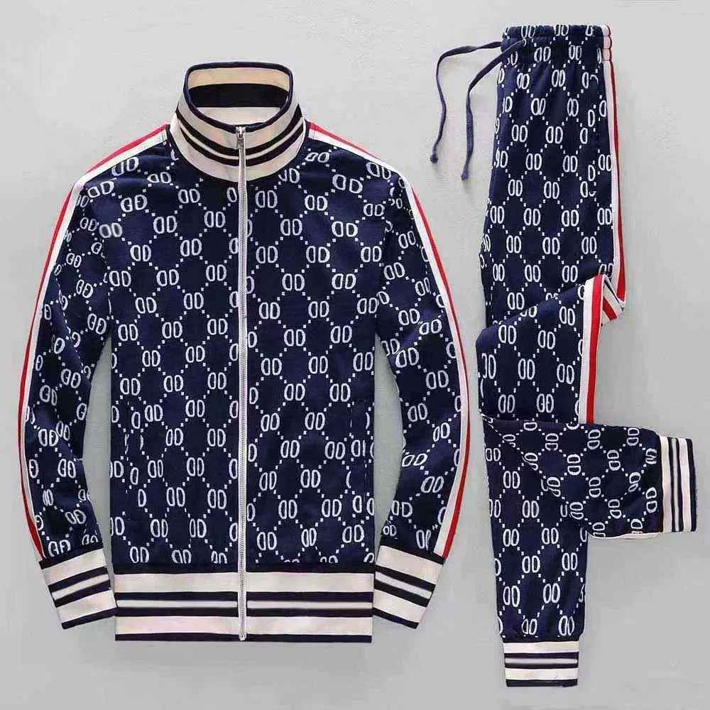 Men’s Color Block Sports Tracksuit Set