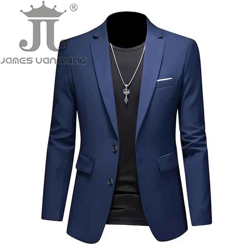 Men’s Solid Color Casual Blazer