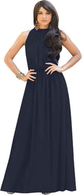 Elegant Halter Neck Maxi Dress