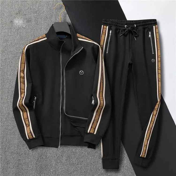 Men’s Color Block Sports Tracksuit Set