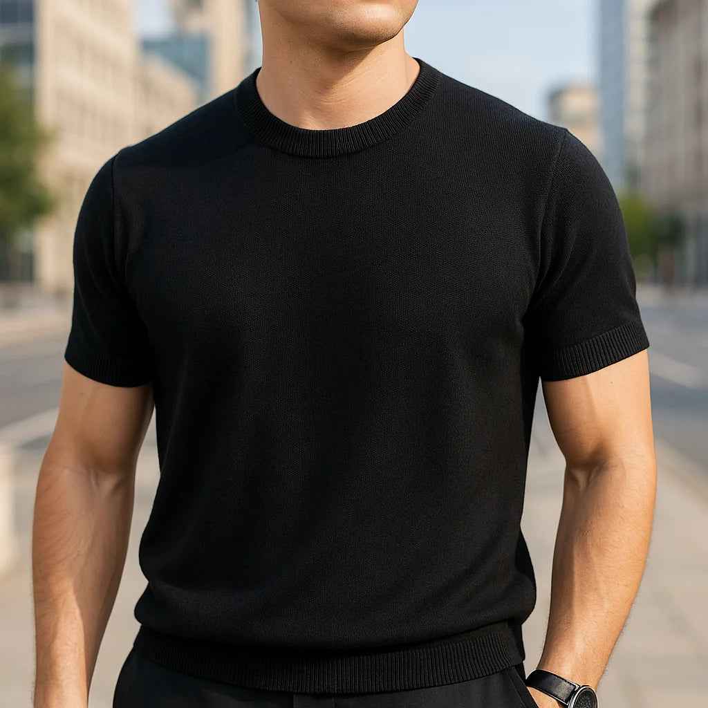 Merino Wool Cashmere T-Shirt for Men