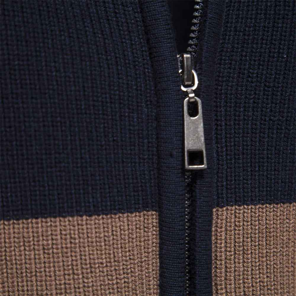 Men’s Color Block Full-Zip Knit Cardigan