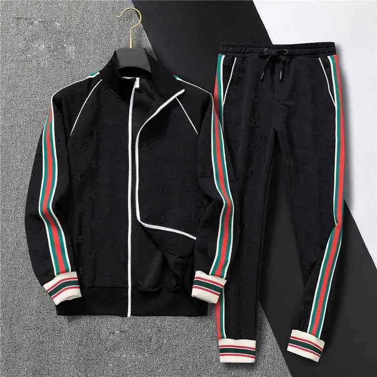 Men’s Color Block Sports Tracksuit Set