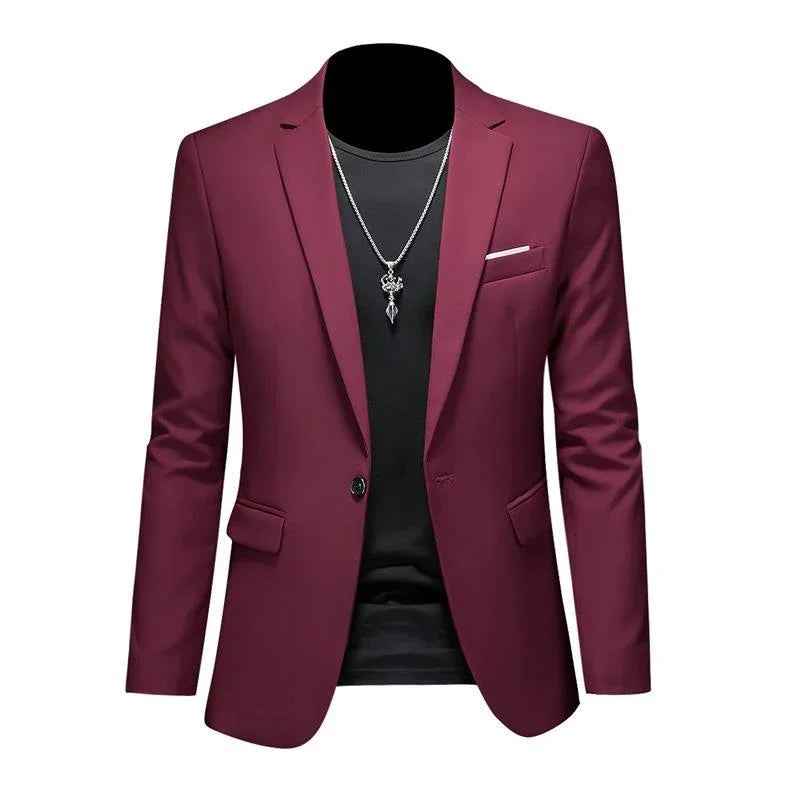 Men’s Solid Color Casual Blazer