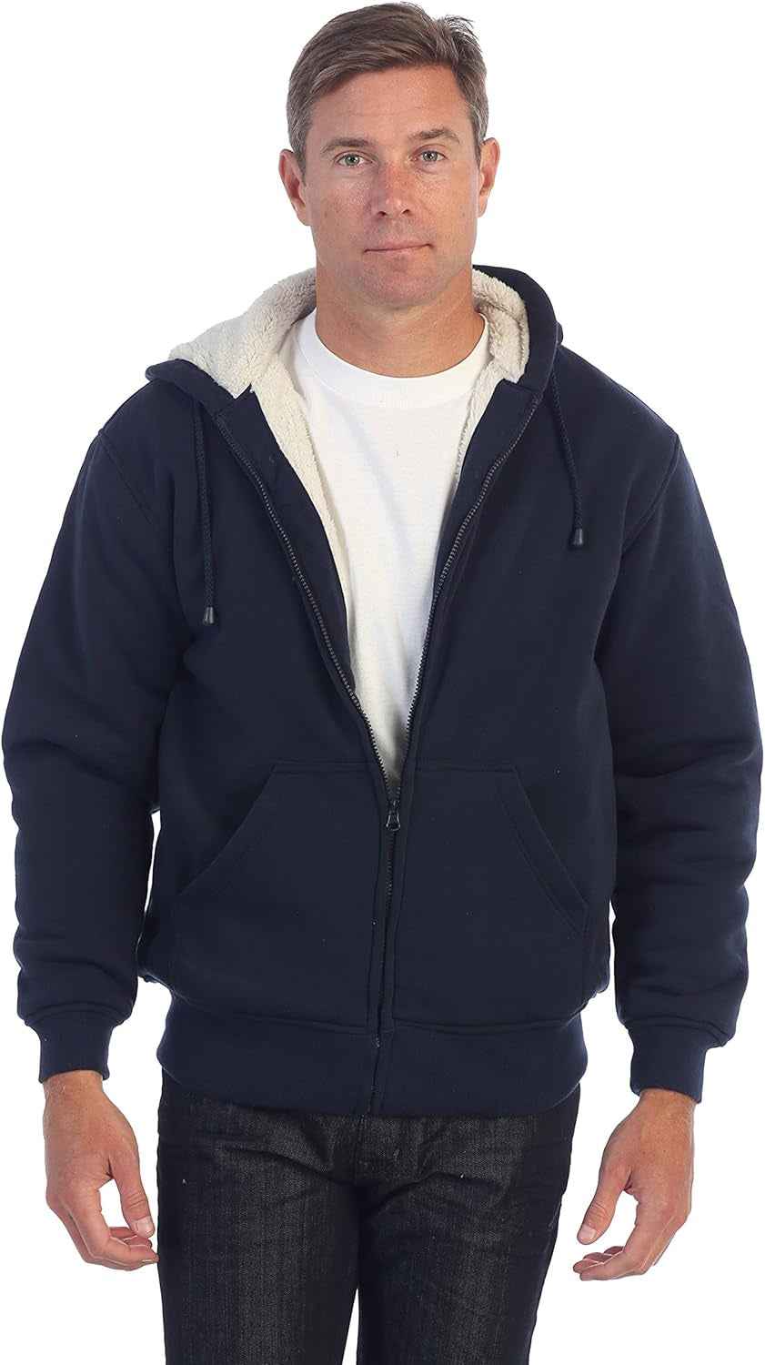 Men’s Sherpa-Lined Fleece Hoodie