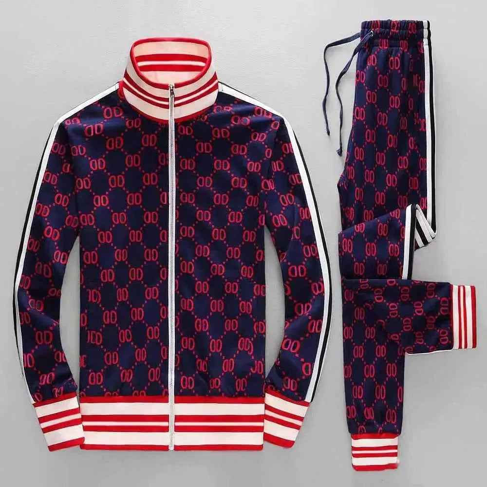 Men’s Color Block Sports Tracksuit Set