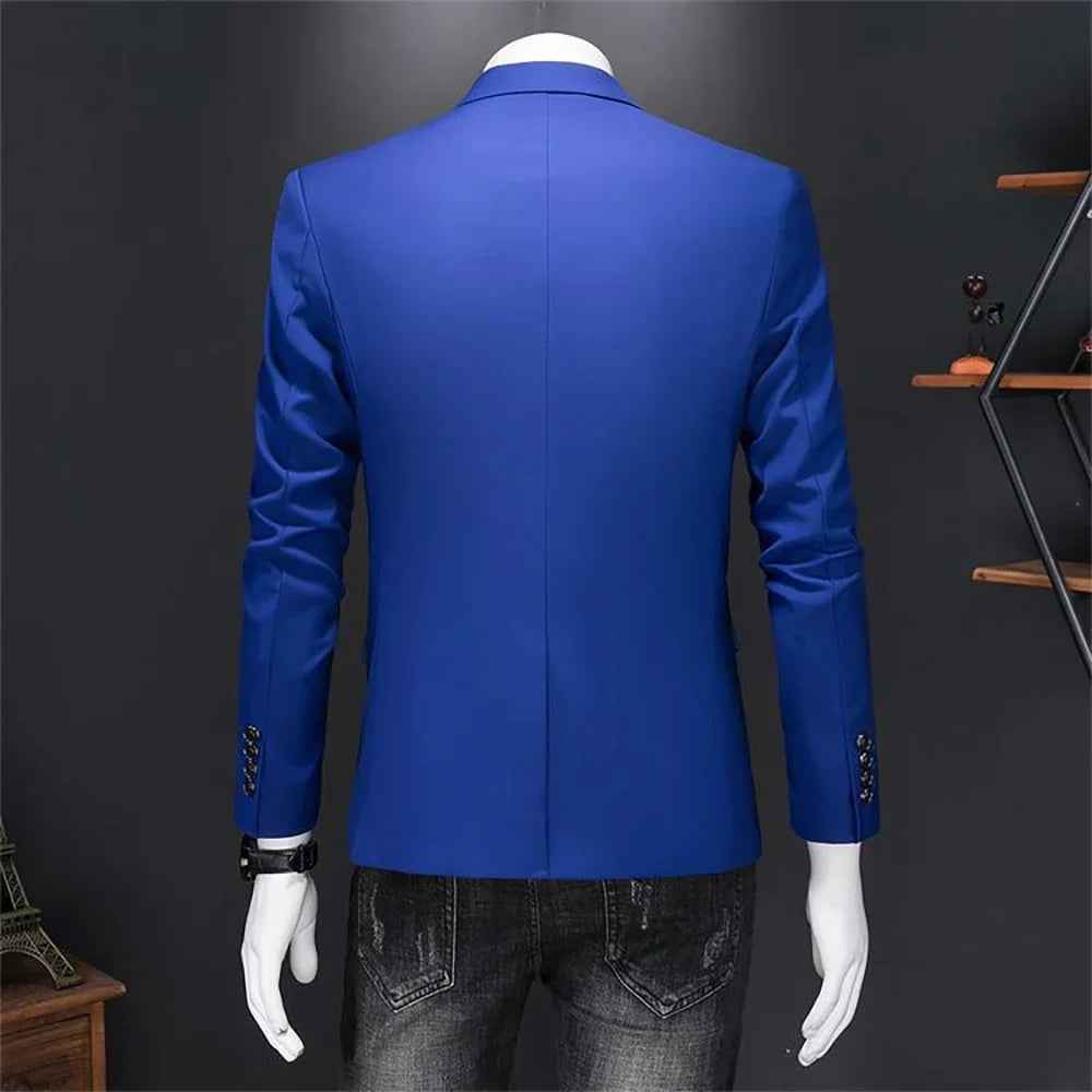 Men’s Solid Color Casual Blazer