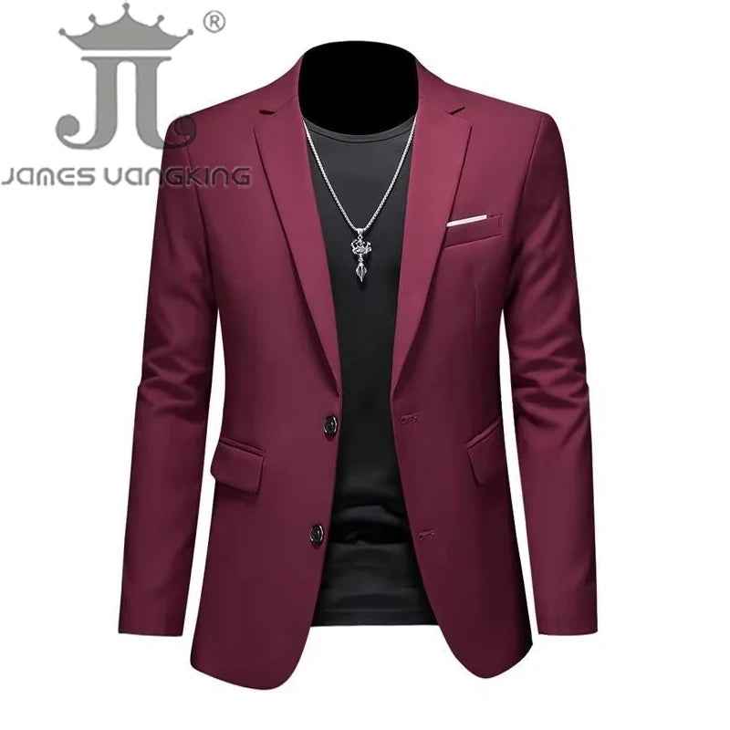 Men’s Solid Color Casual Blazer