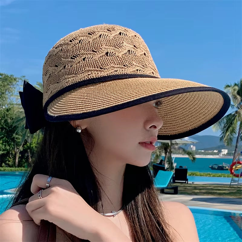 Women's Wide Brim Straw Sun Hat
