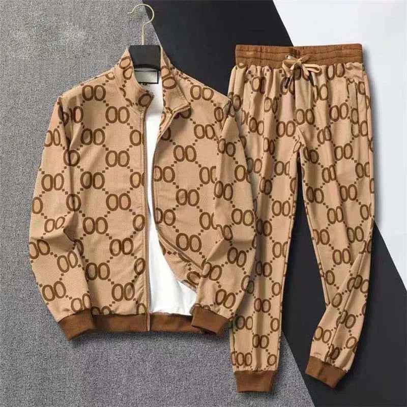 Men’s Color Block Sports Tracksuit Set