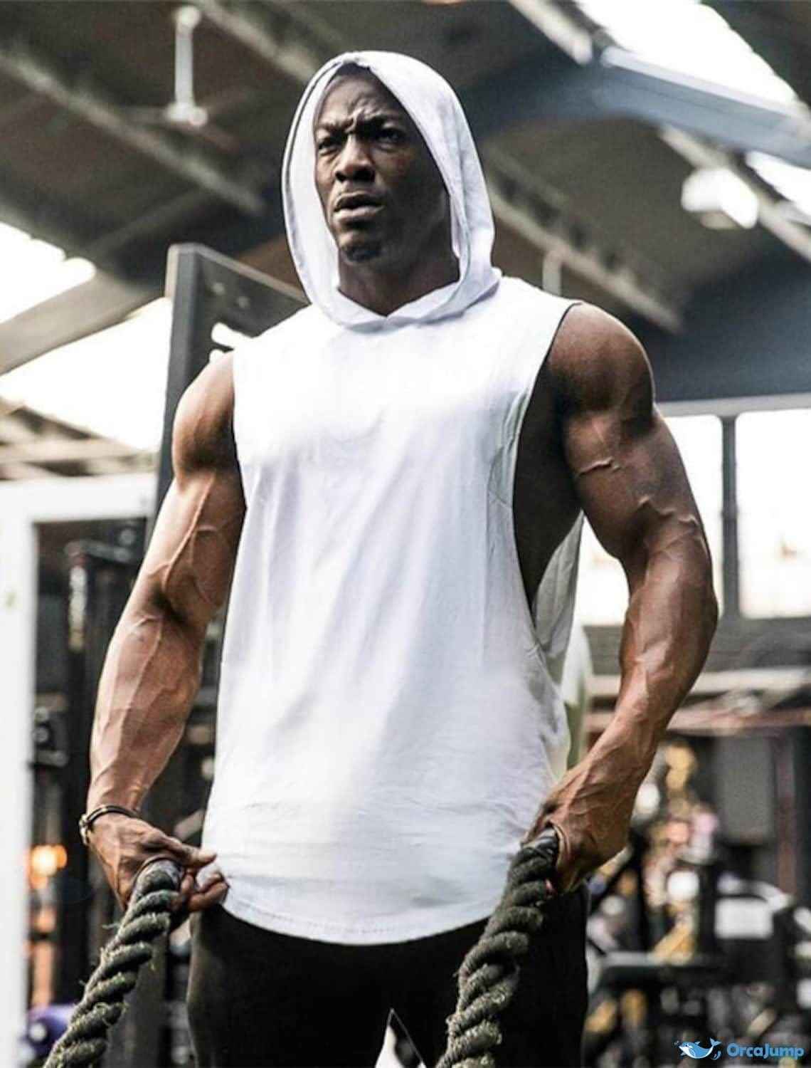 Men’s Sleeveless Hooded Tank Top – Gym & Workout