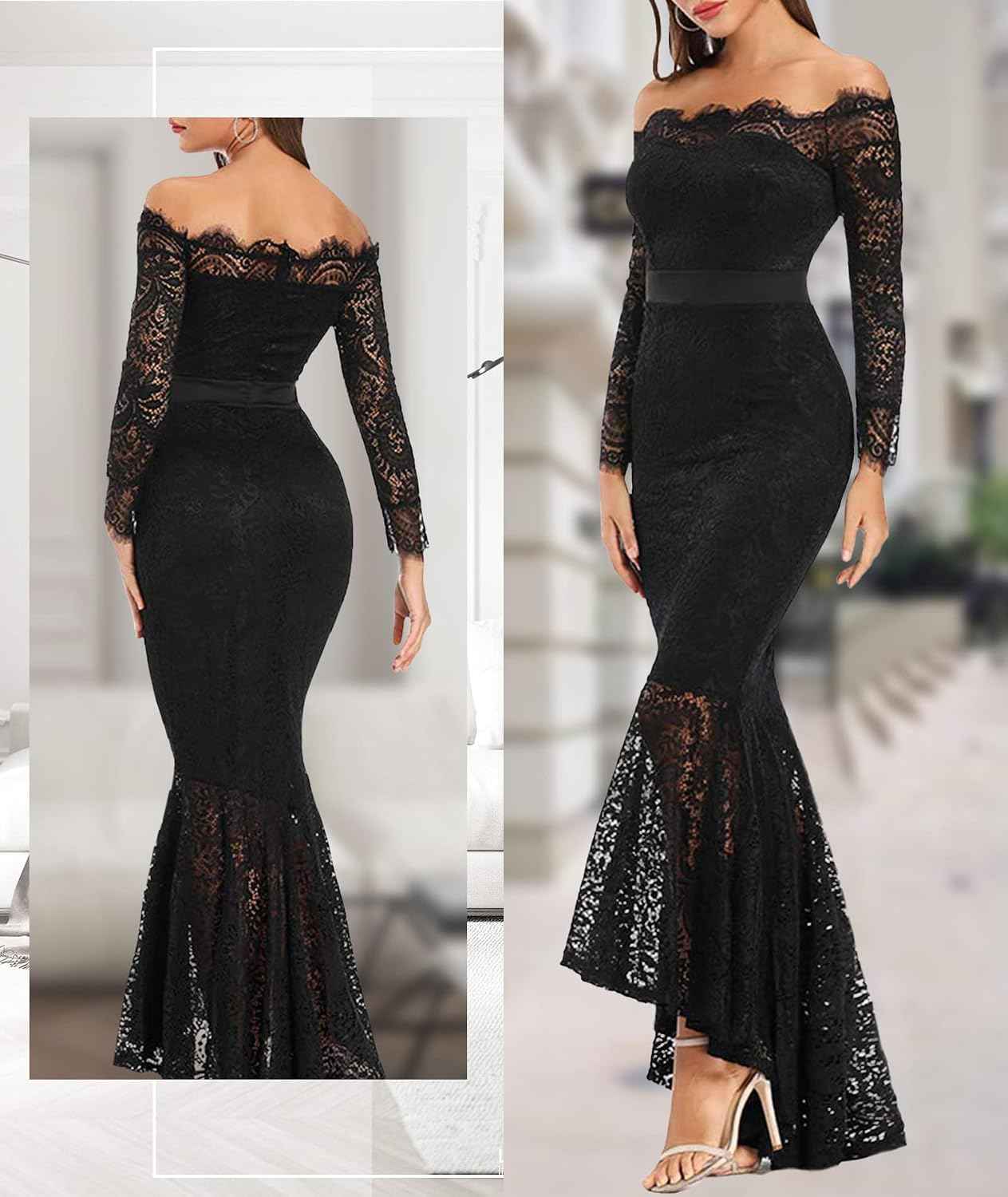 Luna Lace Mermaid Maxi Dress