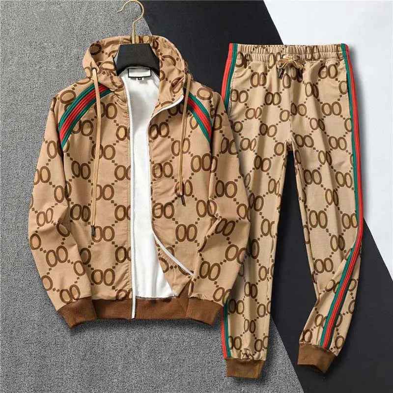 Men’s Color Block Sports Tracksuit Set