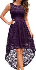 Women’s Floral Lace High-Low A-Line Dress