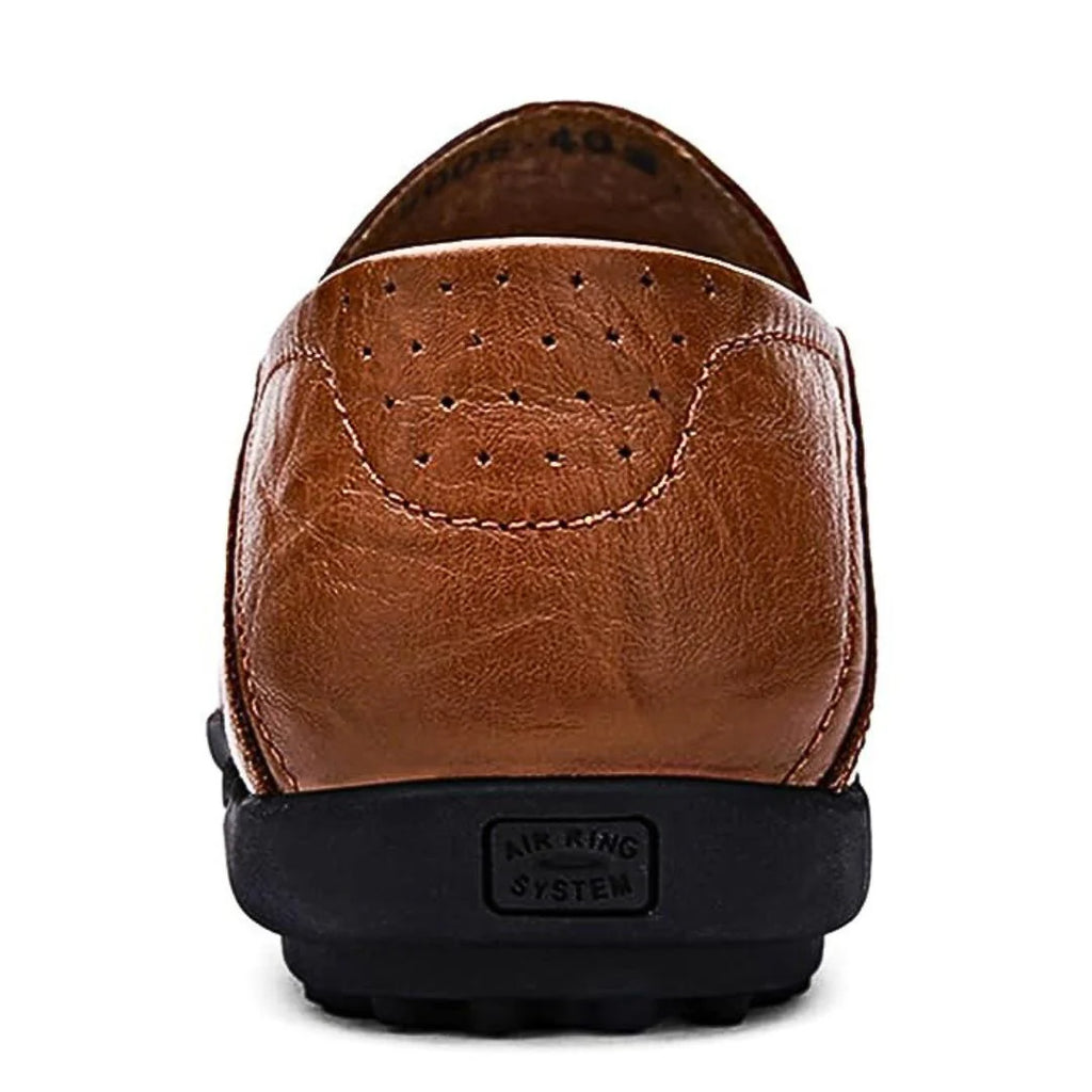 Men's Breathable Leather Slip-On Loafers