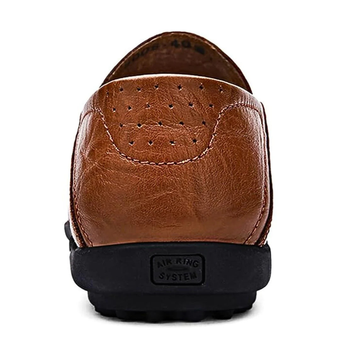 Men's Breathable Leather Slip-On Loafers
