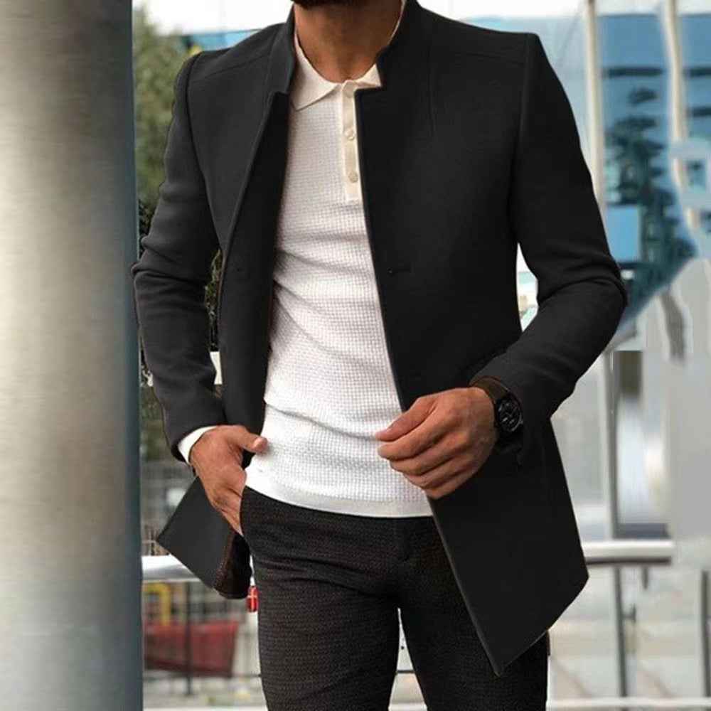 Men’s Slim Fit Longline Blazer Coat