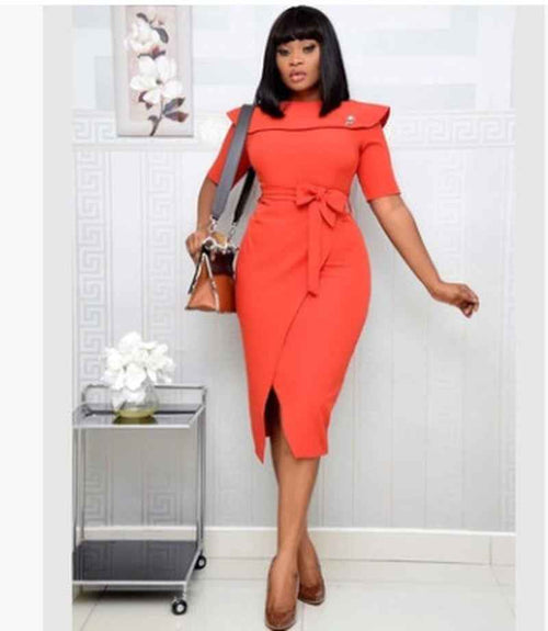 African One Shoulder Plus Size Dress