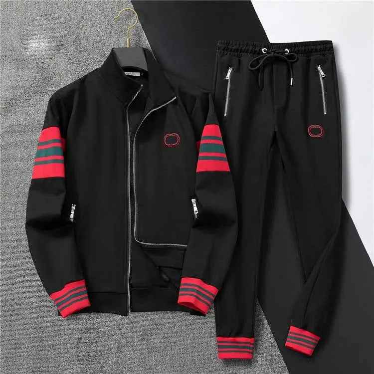 Men’s Color Block Sports Tracksuit Set