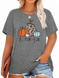 Women's Pumpkin Truck Graphic T-Shirt Plus Size