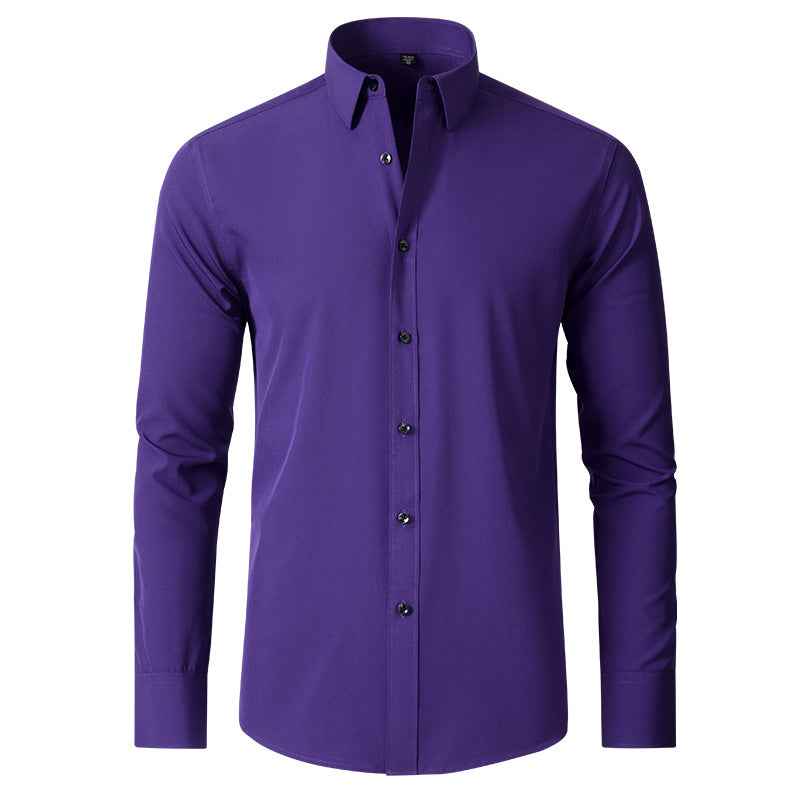 Men’s Slim-Fit Stretch Dress Shirt – Wrinkle Resistant