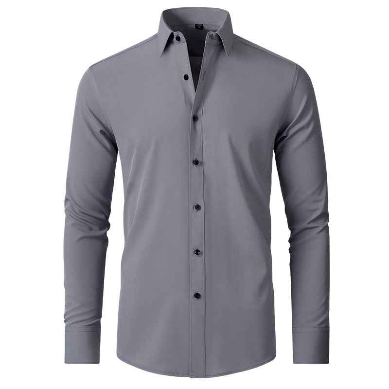 Men’s Slim-Fit Stretch Dress Shirt – Wrinkle Resistant