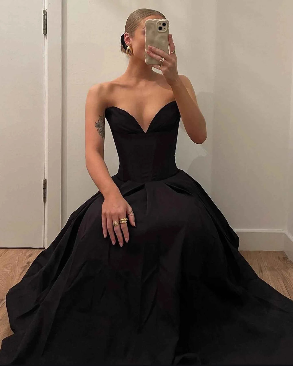 Black Corset Midi Dress