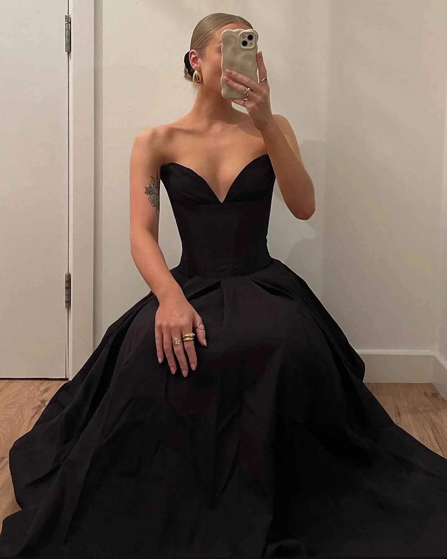 Black Corset Midi Dress