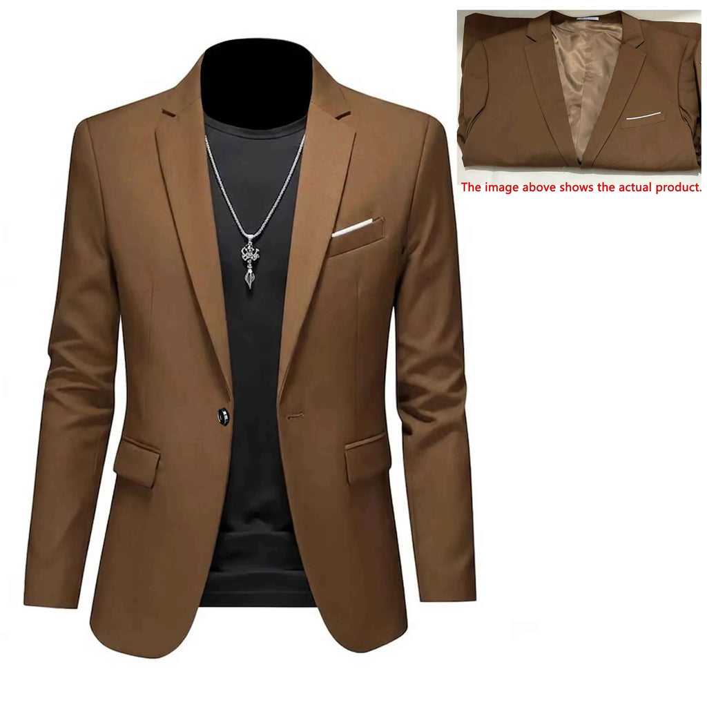 Men’s Solid Color Casual Blazer