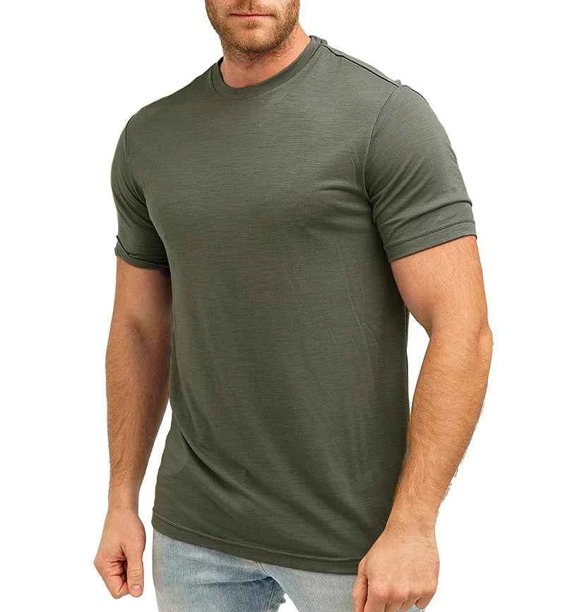 Men’s Merino Wool Crew Neck T-Shirt