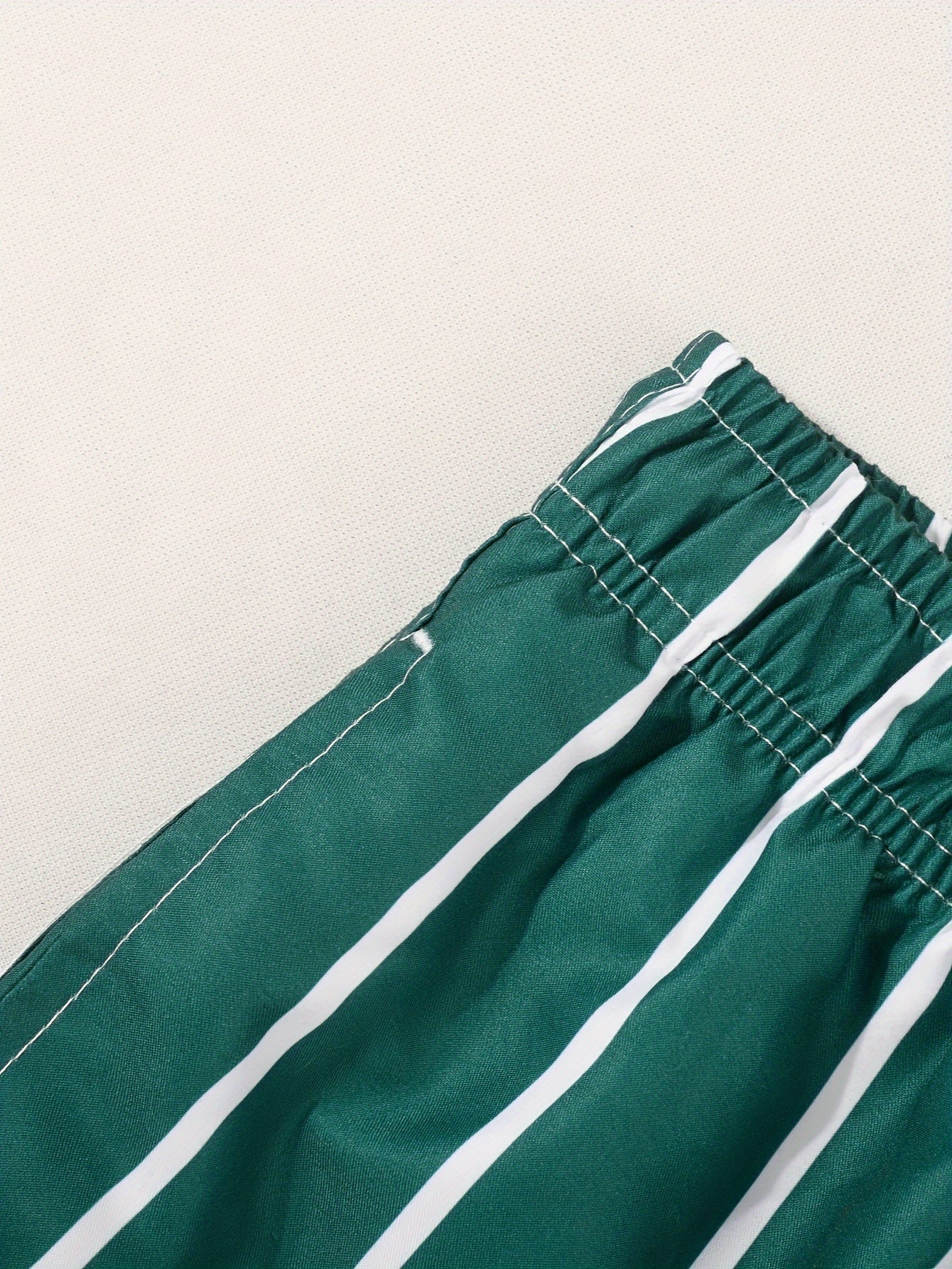 Men's Striped Linen Drawstring Shorts