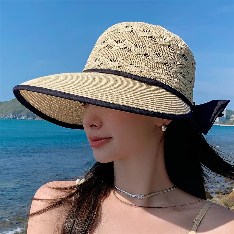 Women's Wide Brim Straw Sun Hat