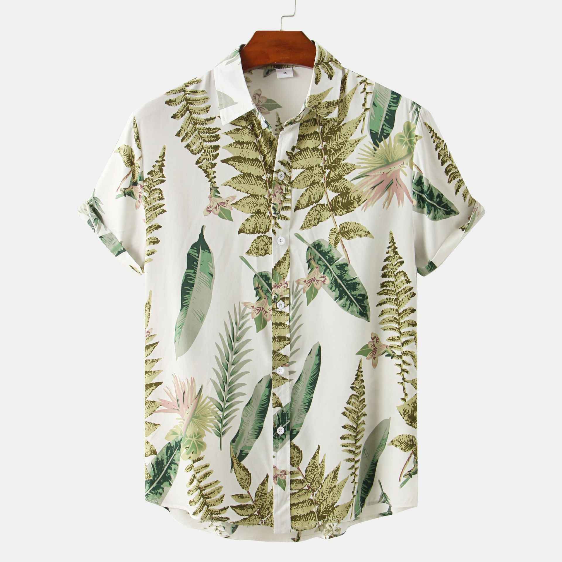 Men’s Tropical Print Shirt & Shorts Set