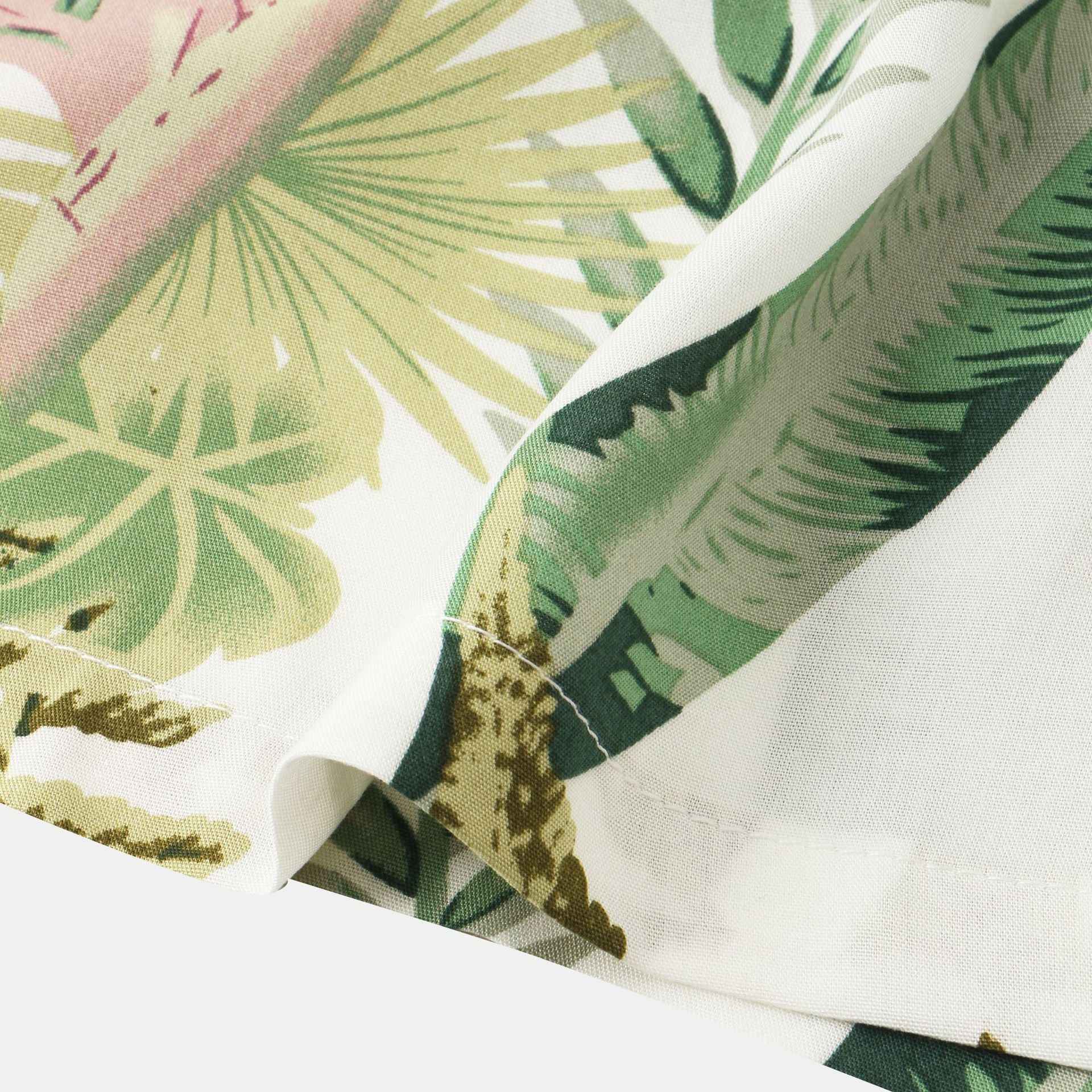 Men’s Tropical Print Shirt & Shorts Set