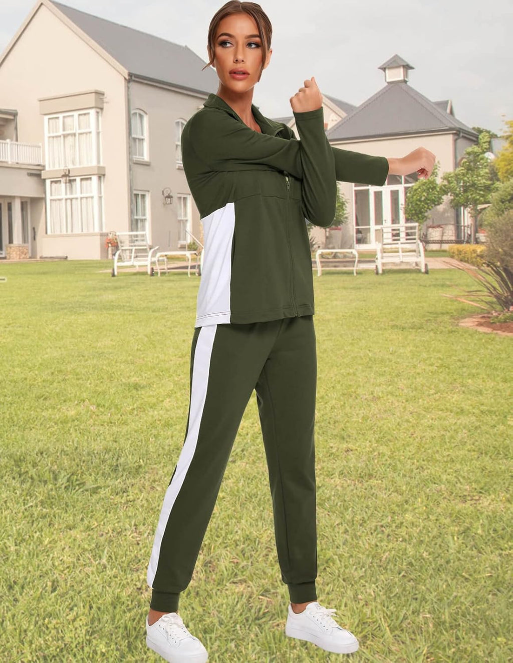 Women's Zip-Up Lounge Tracksuit Set