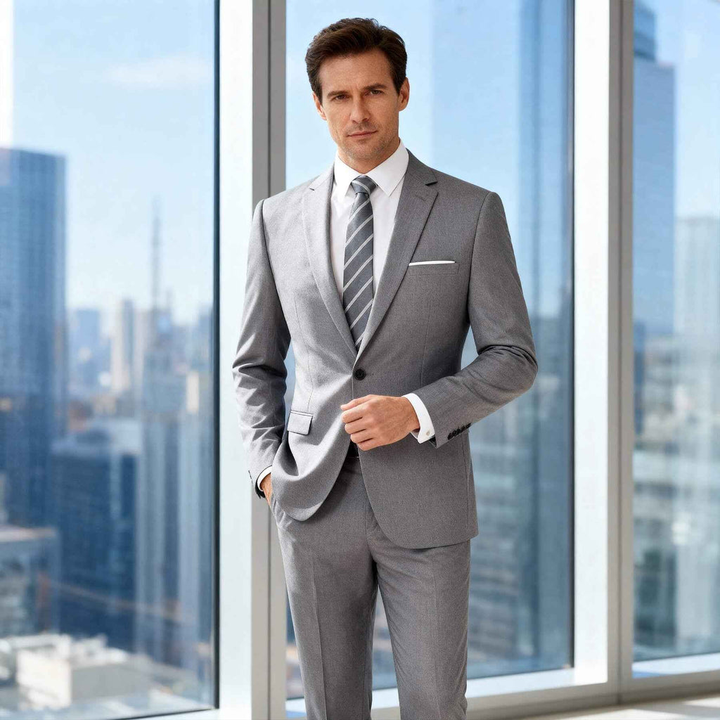 Men’s Slim Fit One-Button Suit Blazer