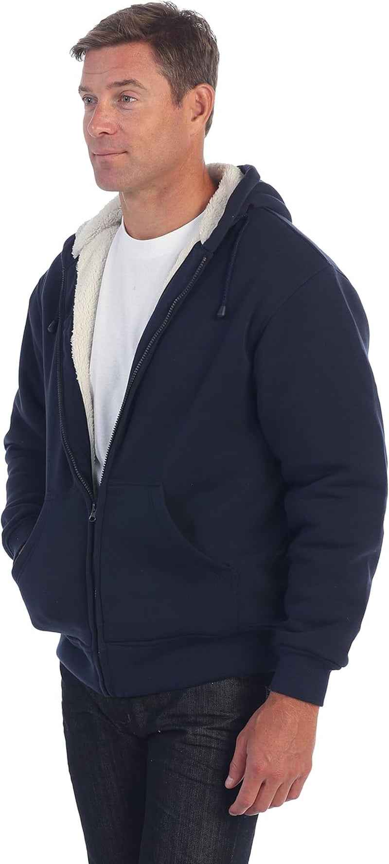 Men’s Sherpa-Lined Fleece Hoodie