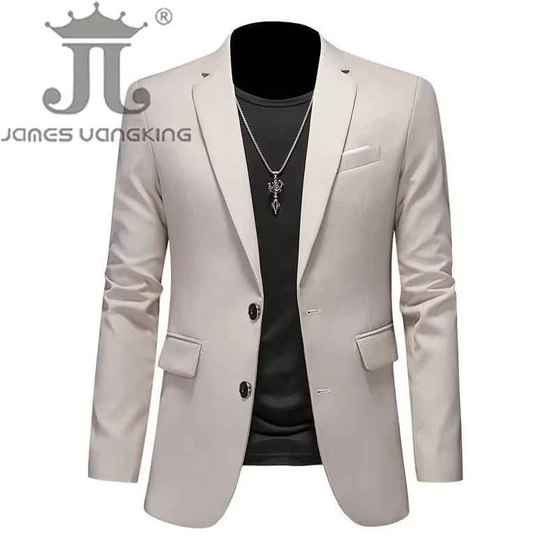Men’s Solid Color Casual Blazer