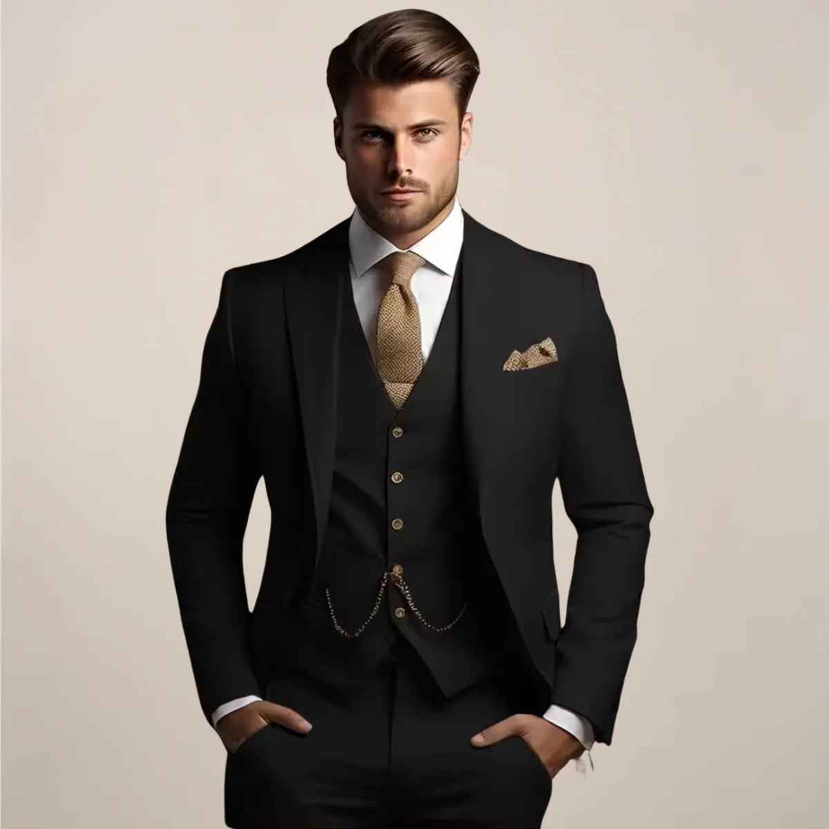 Karl Three-Piece Slim-Fit Suit