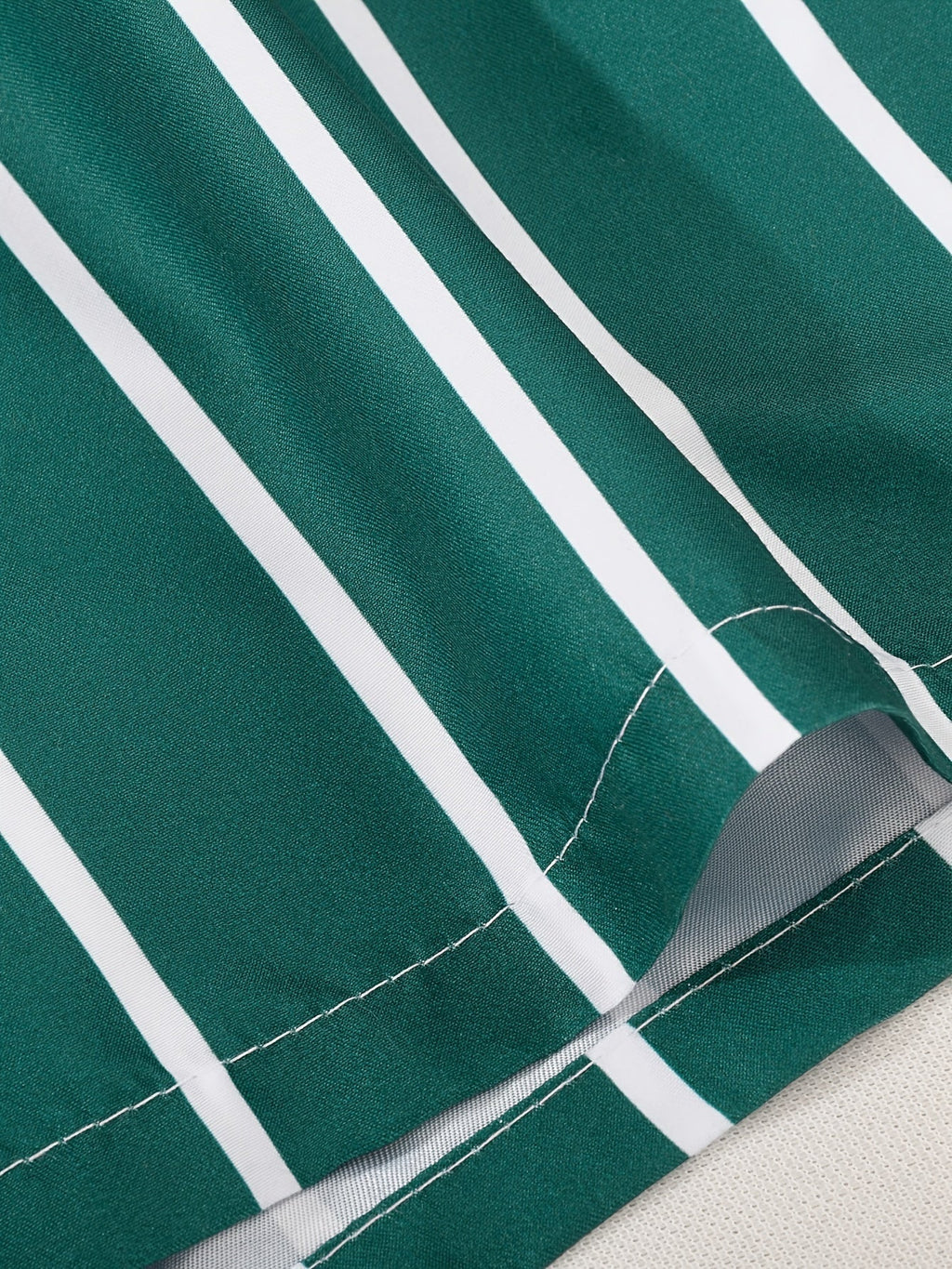 Men's Striped Linen Drawstring Shorts