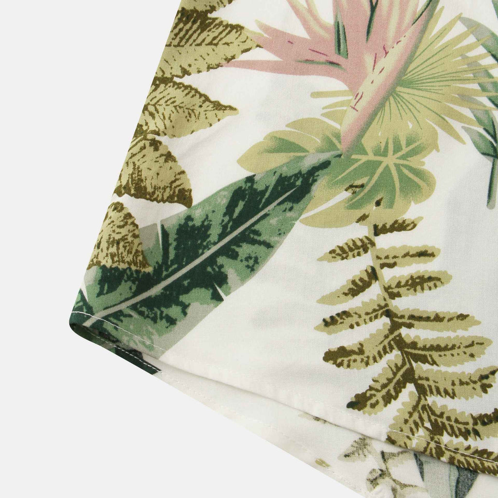 Men’s Tropical Print Shirt & Shorts Set