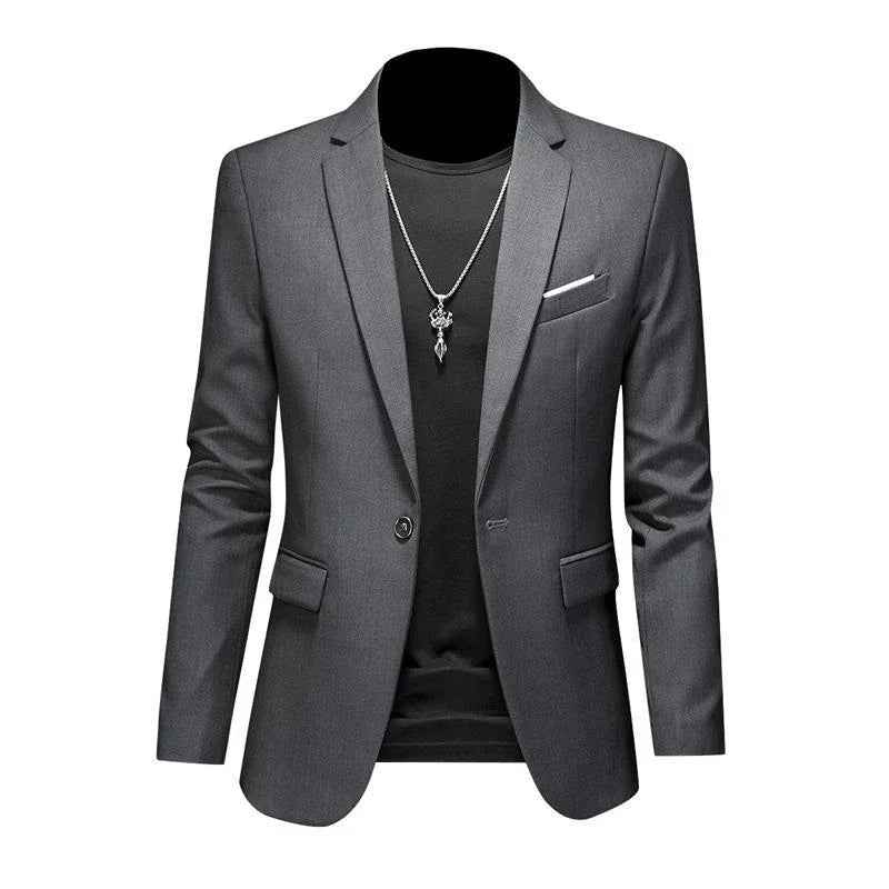 Men’s Solid Color Casual Blazer