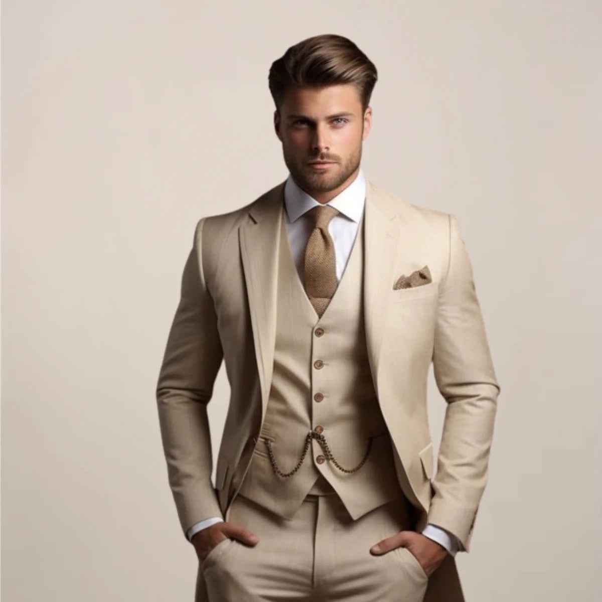Karl Three-Piece Slim-Fit Suit