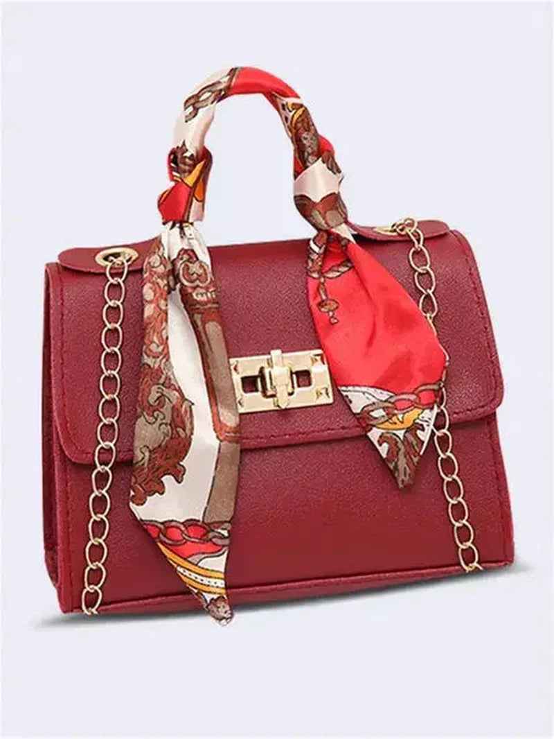 Women’s Crossbody Handbag Faux Leather Chain Strap Spring Shoulder Bag