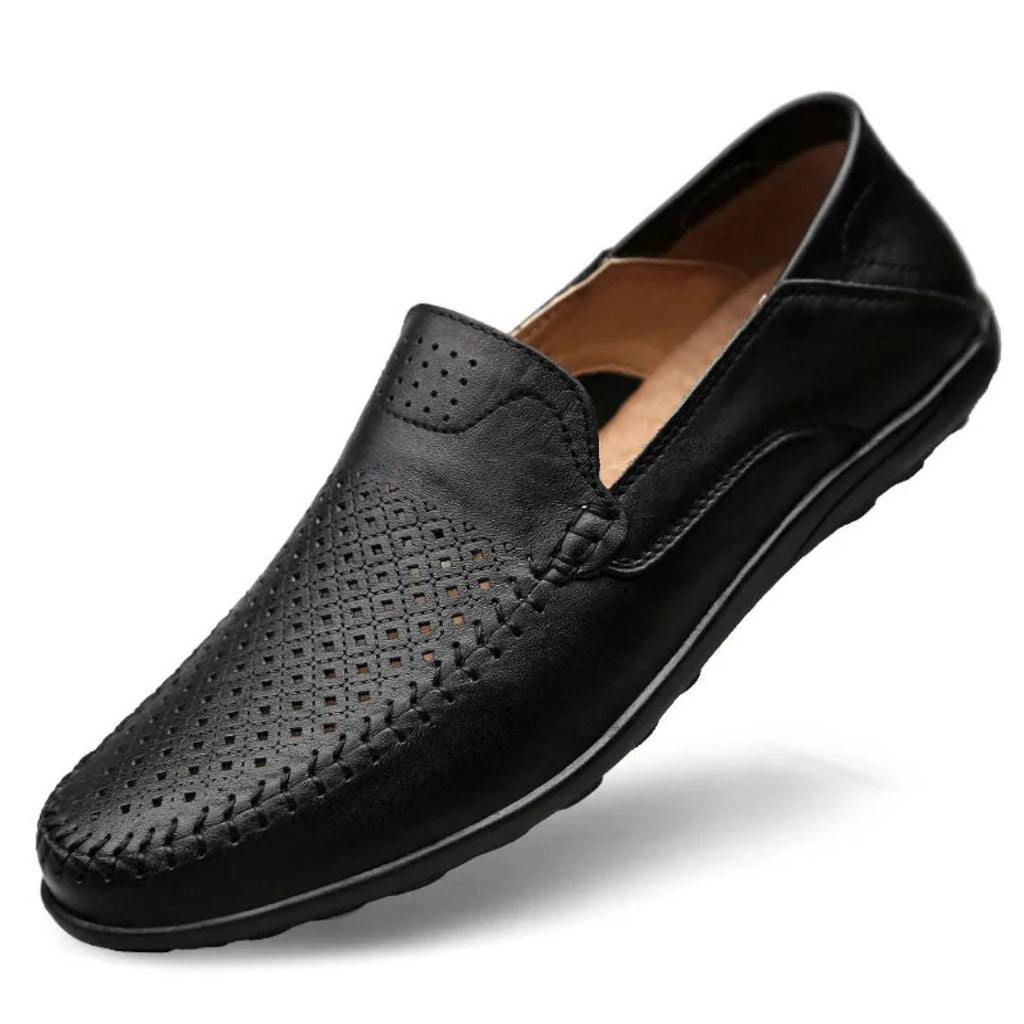 Men's Breathable Leather Slip-On Loafers