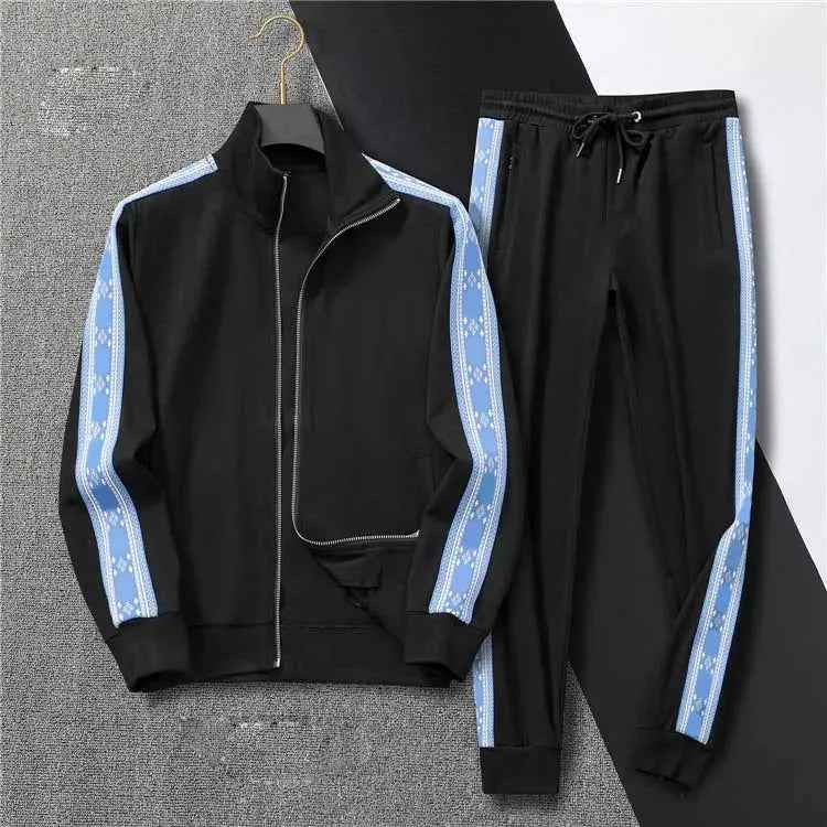 Men’s Color Block Sports Tracksuit Set